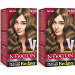 Nevaton 8.0 Açık Kumral Kalıcı 2 Kutu Krem Saç Boyası