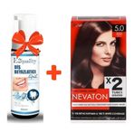 Nevaton Kalıcı Krem Saç Boyası 5.0 Açık Kahve Bir Kutuda 2 Boyama+C1AF91C198