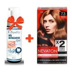 Nevaton Kalıcı Krem Saç Boyası 7.3 Karamel Kumral +E2'Quality Diş Beyazlatıcı Köpük