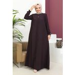 Nevayla Moda Medine Ipeği Mevlana Ferace - Mürdüm / F0123