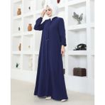 Nevayla Moda Salaş Kesim Aerobin Kumaş Ferace / Lacivert - F137 - 48