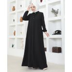 Nevayla Moda Salaş Kesim Aerobin Kumaş Ferace / Siyah - F137 - 42 - 44