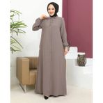 Nevayla Moda Salaş Kesim Tesettür Ferace / Vizon - F120 - 38