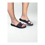 NE&VE SHOES Kahve Hakiki Deri Kalın Tabanlı Parmak Arası Kadın Terlik