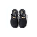 NE&VE SHOES Siyah File Toka Detaylı Kadın Sabo Terlik