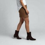 NE&VE SHOES Siyah Süet Hakiki Deri İki Yandan Lastikli Kadın Western Bot