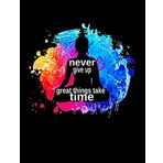 Never Give Up... Great Things Take Time: Diet and Fitness Journal to Help You Become the Best Version of Yourself! ( Progress tracker, Shopping List, Meal Planner, Workout log) (Weight Loss, Band 3)