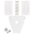 NeverBreak Parts - Igloo Soğutucu Yedek Parçalar - Küçük Beyaz Kit (2 Menteşe, 1 Direk ve Vidalı Mandallar) | | | Yüksek Mukavemetli Igloo Soğutucu Menteşeler Yedek Mandallar