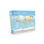 Neverland 1000 Parça Puzzle - World Map-I (Dünya Haritası-I)