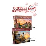 Neverland 2 ADET 1000 PARÇA PUZZLE- COLMAR VE DENİZ FENERİ GÜNBATIMI