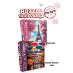 Neverland 2 ADET 1000 PARÇA PUZZLE- EİFFEL KULESİ VE YAĞMURLU ŞEMSİYELİ SOKAK