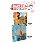 Neverland 2 ADET 1000 PARÇA PUZZLE - ESKİ İSTANBUL SOKAĞI VE KIZ KULESİ SAKİNLİĞİ