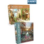 Neverland 2 Adet 1000 Parça Puzzle - Eski Sokak ve Amsterdam