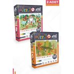 Neverland 2 Adet 50 Parça Ara Ve Bul Puzzle - Sihirli Unıcorn Ve Sonbahar Ormanı