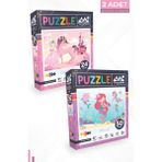 Neverland 2 Adet Puzzle - 24 Parça Sevimli Prenses Ve 50 Parça Deniz Kızı