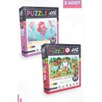 Neverland 2 Adet Puzzle - 50 Parça Deniz Kızı Ve 50 Parça Ara Ve Bul Sihirli Unıcorn