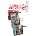 Neverland 3 ADET 1000 PARÇA PUZZLE - LONDON VE KIZ KULESİ ANILARI VE AMSTERDAM