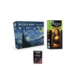Neverland 3'lü Set Puzzle - 1000 Parça Yıldızlı Gece + 230 Parça Mona Lisa + Puzzle Yapıştırıcı