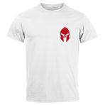 Neverless® Erkek T-Shirt Logo Print Sparta Kask Spartalı Gladyatör Savaşçı Savaşçı Moda Sokak Tarzı, Sparta 1 Beyaz, XXL
