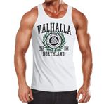 Neverless® Erkek Tank-Top Valhalla Northland Valknut Wotans Düğüm Runen İskandinav Mitolojisi Sokak Tarzı Kas Tişörtü, See You in Valhalla Beyaz, 3XL