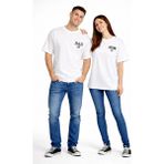 Nevermind Anne Baba Kombini Mom Dad Baskılı Çift Tişört Oversize Unisex 2’li Set - Beyaz - S - L