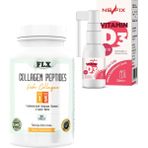 Nevfix Balık Kolajeni Tip 1 Tip 3 Fish Collagen 90 Tablet Nevfix Vitamin D3 400 Iu Sprey 20 ml