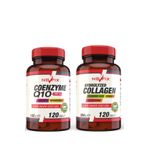 Nevfix Collagen Kollajen 1000 mg 120 Tablet + Coenzyme Q-10 Koenzim 200 mg 120 Tablet