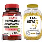 Nevfix Glucosamine Chondroitin MSM 120 Tablet + Flx Omega 3 6 9 90 Yumuşak Kapsül