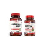 Nevfix Magnesium Oxide 120 Tablet + Biotin 5000 mcg 120 Tablet