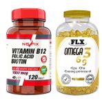 Nevfix Vitamin B12 Folic Acid 120 Tablet + Flx Omega 3-6-9 90 Tablet Balık Yağı