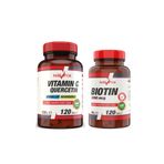Nevfix Vitamin C Quercetin 120 Tablet + Biotin 5000 mcg 120 Tablet