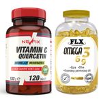 Nevfix Vitamin C Quercetin 120 Tablet + Flx Omega 3-6-9 90 Tablet Balık Yağı