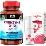 Nevfix Vitamin D3 400 Iu 20 ml & Coenzyme Q-10 200 Mg 60 Tablet