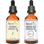 Nevilife Doğal Biberiye Yağı 20 ml ve Kabak Çekirdeği Yağı 20 ml Saç ve Cilt Bakımında Güçlü İkili Set