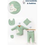 Nevran Kids Bear Organik 5'li Hastane Çıkışı Seti - 0 - 3 Ay - Açık Yeşil