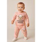 nevrankids Bebek Kuzucuk Baskılı İkili Takım - Annesinin Kuzusu - Pembe