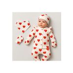 nevrankids Heart Big Pattern 5’li Yenidoğan Hastane Çıkış Kız Bebek Giyim