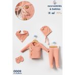 nevrankids Organik Ip Bağlama’lı Kokonat Düğme 5'li Hastane Çıkışı Unisex Günlük Kullanım için - Pembe - Yenidoğan
