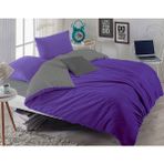 Nevresim Avm Pamuk Ranforce Çift Kişilik Nevresim Takımı - 200 x 220 cm - Mürdüm