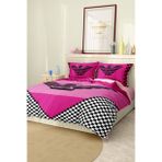 Nevresim Takımı Çift Kişilik Pamuklu Saten Kumaş 6 Parça 3D Dijital Baskı Duvet Cover Set Model No:5