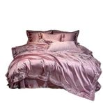 Nevresim Takımı Nevresim Takımı Dört Parçalı Pamuklu Ev Çarşafı Yatak Örtüsü Yumuşak Saten 4 Parça Takımı Pamuklu Nevresim(B,1.5/1.8m bed)