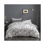 Nevresim Takımları 3 Parça Nevresim Takımı 2 Yastık Kılıfı, Fermuarlı Tüm Mevsim Hafif Baskılı Yatak Takımları Yatak takımı(230 x 230 cm)