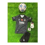 Nevruz Kişiye Özel İsim ve Numara Yazılır / Beşikt ş< Siyah 24/25 Çocuk 4'lü Set Forma Şort Çorap Bileklik