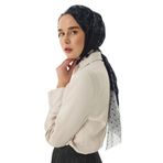nevway (1812) MİRA ETNİK DESEN SİYAH-BEYAZ PAMUKLU ŞAL SİYAH-BEYAZ 190 x 80