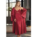 nevway (2063) SATEN GECELİK SABAHLIK BORDO XL