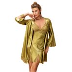 nevway (244) Hediyelik & Çeyizlik Gecelik & Sabahlık Kimono Takımı Yeşil S