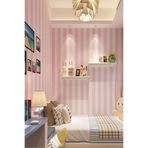 New Age Kalın Çizgili Açık Pembe Beyaz Exclusive Duvar Kağıdı (5 M²) 7960