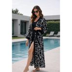 new ats Hijab Tesettür Kimono Pareo Mayo Plaj Giyim Siyah Beyaz