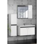 New Bahar 80 Cm Lavabolu Banyo Dolabı Seti,Boy Dolap Hediyeli