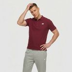 New Balance 3415 Erkek Bordo Polo Yaka Tişört